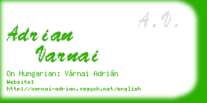 adrian varnai business card